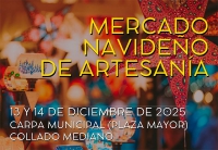 Collado Mediano | Abierto el plazo de inscripción para el Mercado Navideño de Artesanía 2025 en Collado Mediano
