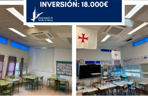 Sevilla la Nueva | El Ayuntamiento instala nuevos equipos de climatización en el Colegio Duque de Rivas