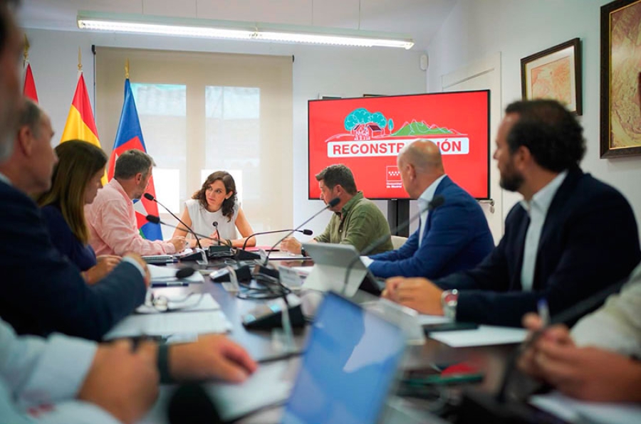 Aldea del Fresno | La presidenta de la Comunidad de Madrid presidió en Aldea del Fresno la primera reunión de la Comisión para la Reconstrucción de la Sierra Oeste