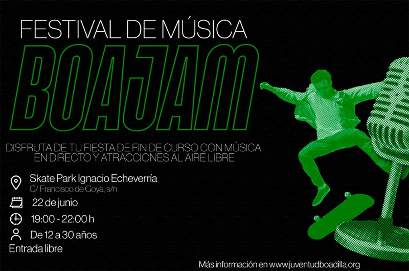 Boadilla del Monte | El próximo sábado, nueva edición de BOAJAM para celebrar el fin de curso con música en directo y atracciones
