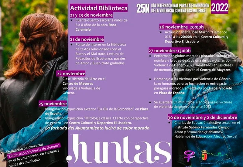 Robledo de Chavela | Completa agenda de actividades en torno al Día Internacional de la violencia contra las mujeres