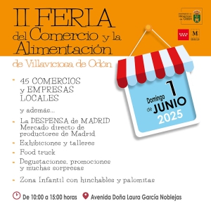 Villaviciosa de Odón | La II Feria del Comercio y la Alimentación de Villaviciosa de Odón contará con la presencia de 45 negocios y empresas de la localidad