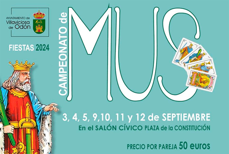 Villaviciosa de Odón | Abierto el plazo de inscripción para participar en el Campeonato de Mus de las Fiestas 2024