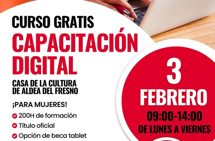 Aldea del Fresno | Curso gratuito de Capacitación Digital para mujeres