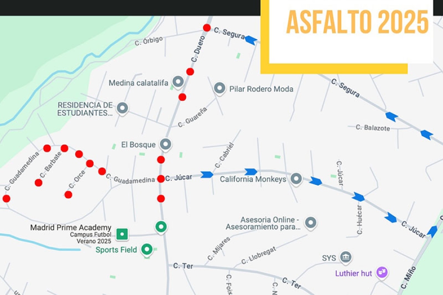 Villaviciosa de Odón | En marcha la Operación Asfalto 2025 que beneficiará a 25 calles de la localidad