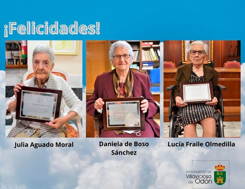 Villaviciosa de Odón | Villaviciosa de Odón homenajea a tres vecinas que este año cumplen un siglo de edad