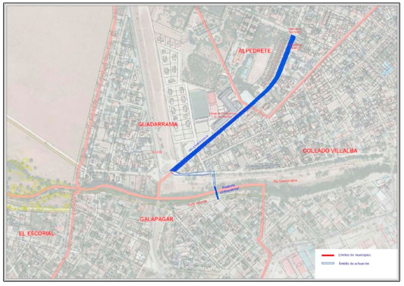Guadarrama | Alpedrete, Collado Villalba, Guadarrama, Galapagar y El Escorial incluyen en los fondos PIR el proyecto conjunto de adecuación de la calle Santa Emilia y la pasarela ciclo-peatonal