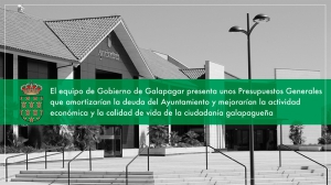 Galapagar | El equipo de Gobierno presentará unos Presupuestos que amortizarían la deuda del Ayuntamiento
