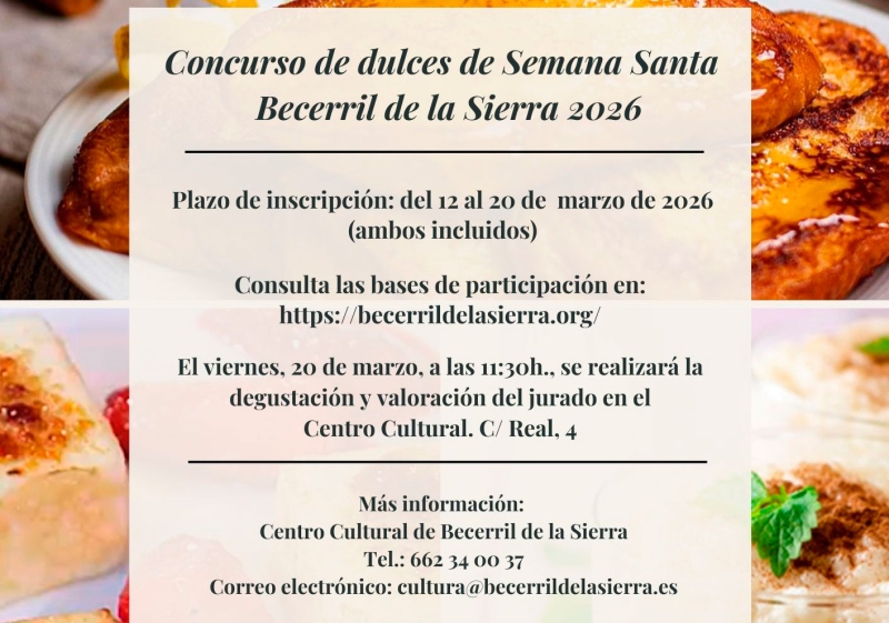 Becerril de la Sierra | Concurso de dulces de Semana Santa 2026 de Becerril de la Sierra