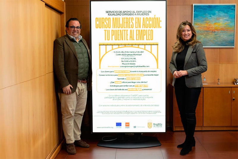 Boadilla del Monte | Boadilla ofrece un curso y varios talleres para potenciar el talento femenino y apoyar la búsqueda de empleo