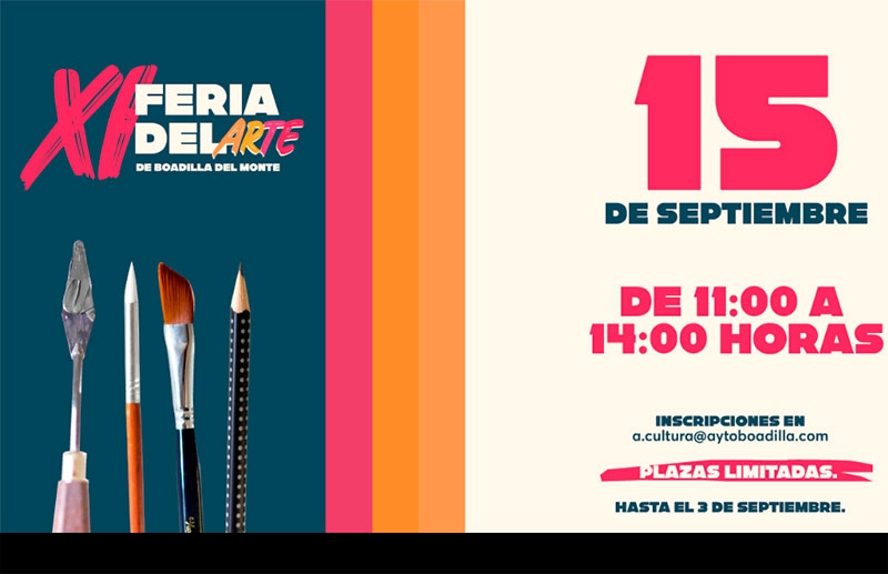 Boadilla del Monte | Abierto el plazo de inscripción para participar en la Feria del Arte, que se celebrará el 15 de septiembre