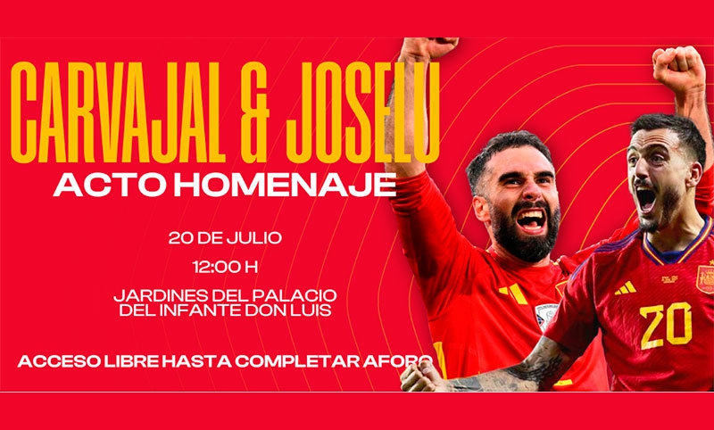 Boadilla del Monte | Carvajal y Joselu celebrarán el triunfo en la Eurocopa el próximo sábado en el Palacio del Infante D. Luis