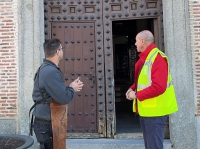 Sevilla la Nueva | Comienzan los trabajos de restauración del portón histórico del Palacio de Baena en Sevilla la Nueva