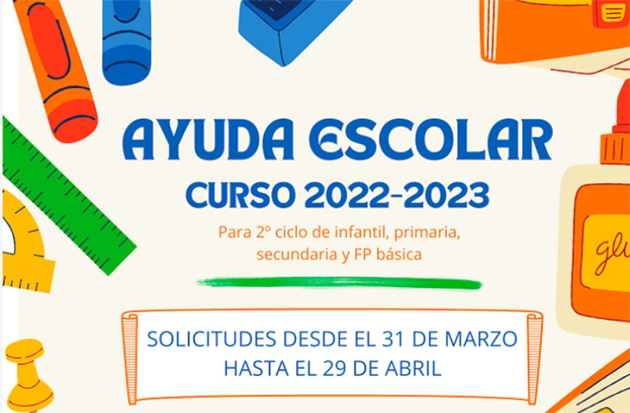 El Escorial | Se abre el plazo de solicitud de ayudas al estudio para el curso 2022/2023