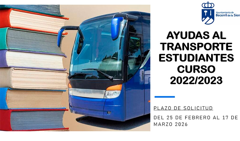 Becerril de la Sierra | Abierto el plazo de solicitudes de ayuda al transporte escolar curso 2022/2023