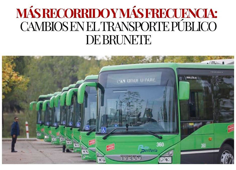 Brunete | Cambios en el transporte urbano