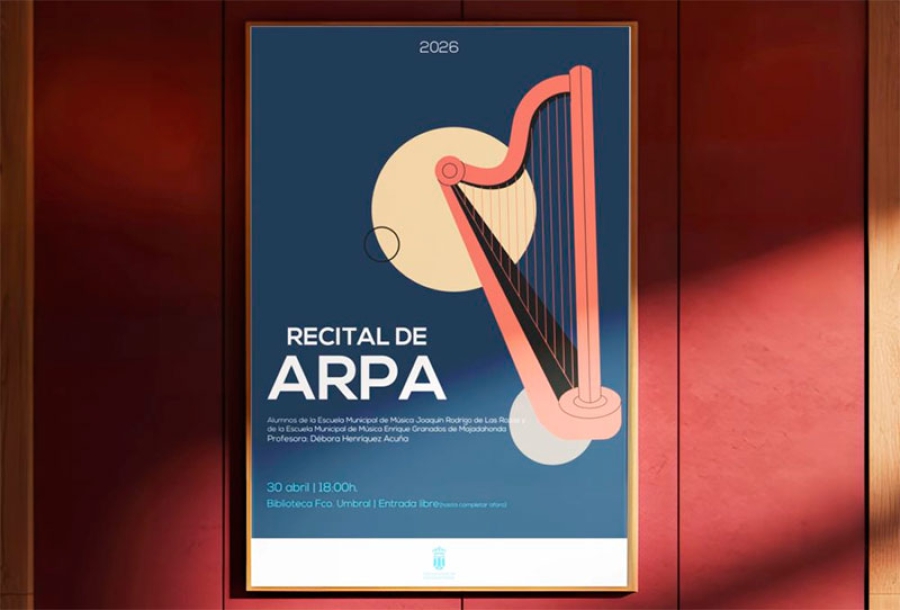 Majadahonda | Libros y recital de arpa en vísperas del puente de mayo en Majadahonda