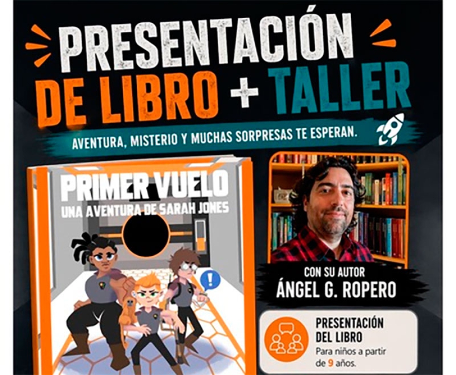 Alpedrete | Primer vuelo, una aventura de Sarah Jones. Presentación del libro más taller