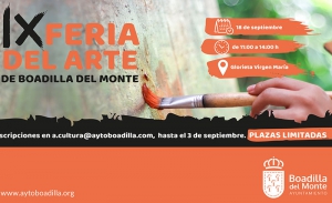 Boadilla del Monte | Abierto el plazo de inscripción para participar como expositores en la IX Feria del Arte de Boadilla