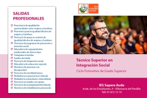 Villanueva del Pardillo | El IES Sapere Aude amplía su oferta educativa con el ciclo formativo de Grado Superior en Integración Social
