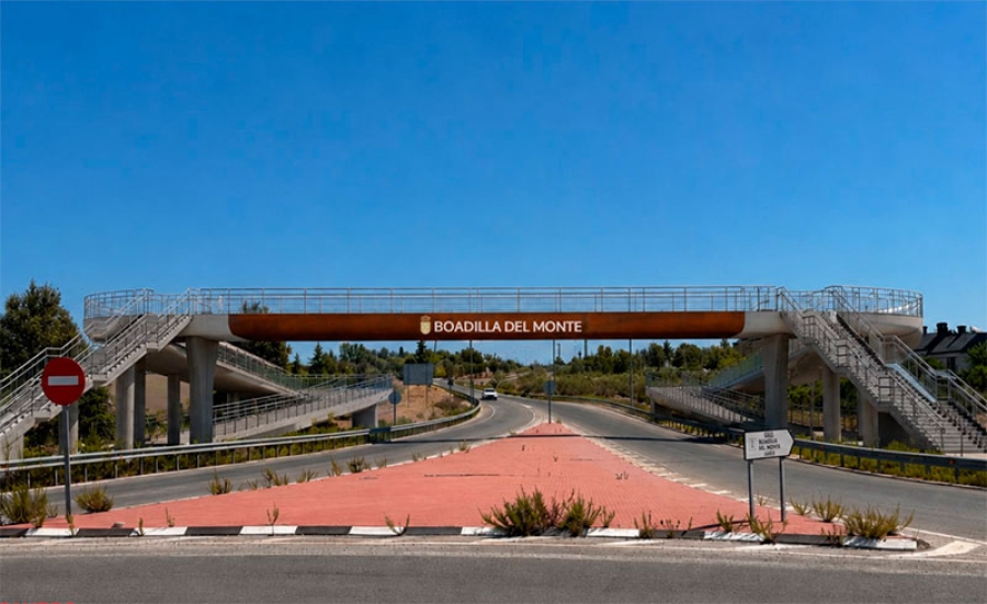 Boadilla del Monte | Comienza la construcción de una nueva pasarela para peatones y ciclistas sobre la M-513