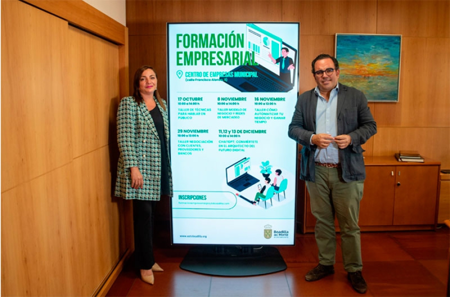 Boadilla del Monte | El Ayuntamiento ofrece este trimestre nuevos talleres gratuitos de formación empresarial