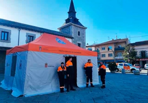 Guadarrama | Protección Civil de Guadarrama cuenta con una nueva carpa multiusos que puede usarse como Puesto de Mando Avanzado