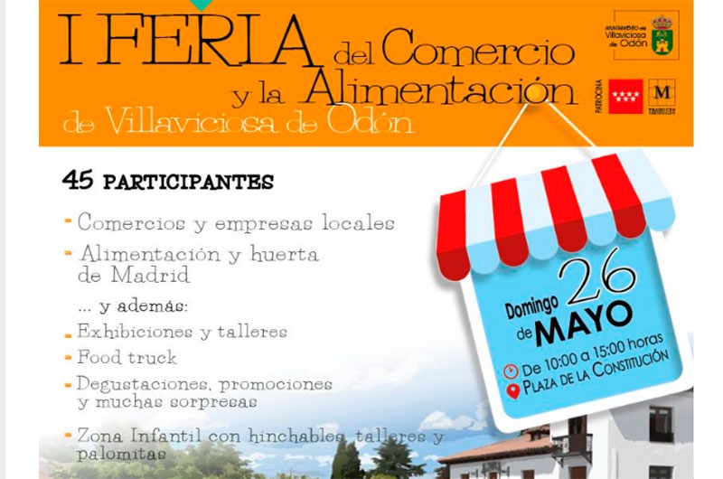 Villaviciosa de Odón | Villaviciosa de Odón organiza el próximo domingo 26 de mayo la I Feria del Comercio y la Alimentación
