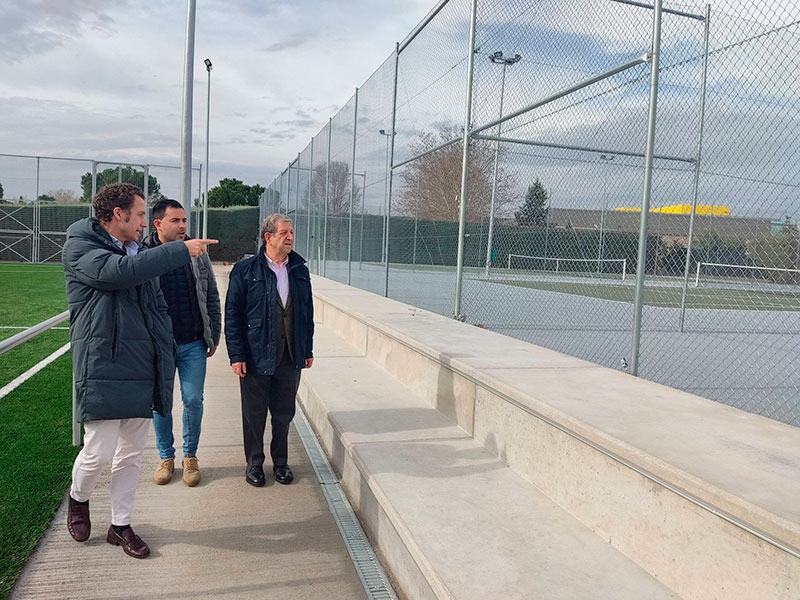 Villanueva de la Cañada | Visita a las obras de mejora en el Polideportivo Santiago Apóstol