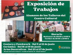 Collado Mediano | Exposición de trabajos de los alumnos de los talleres del Centro Cultural