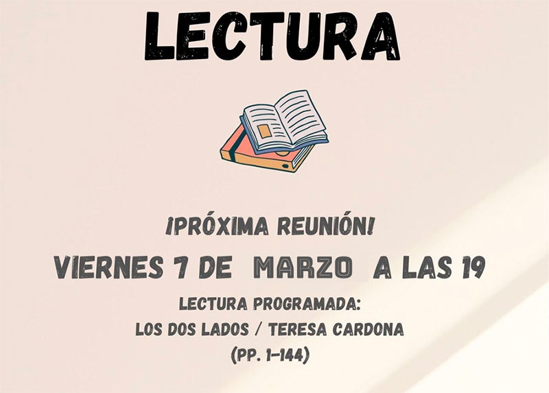 Valdemaqueda | Club de lectura el viernes 7 de marzo