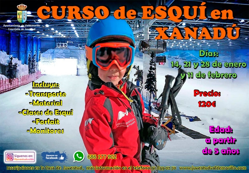 Valdemorillo | Abiertas las inscripciones para el curso de esquí en Xanadú subvencionado por el Ayuntamiento