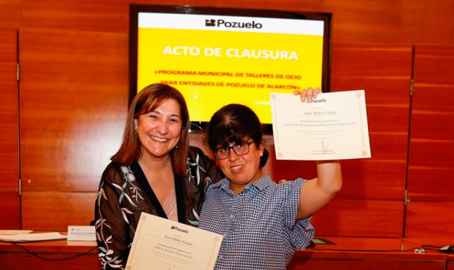 Pozuelo de Alarcón | La alcaldesa clausura los talleres de ocio formativos para personas con discapacidad