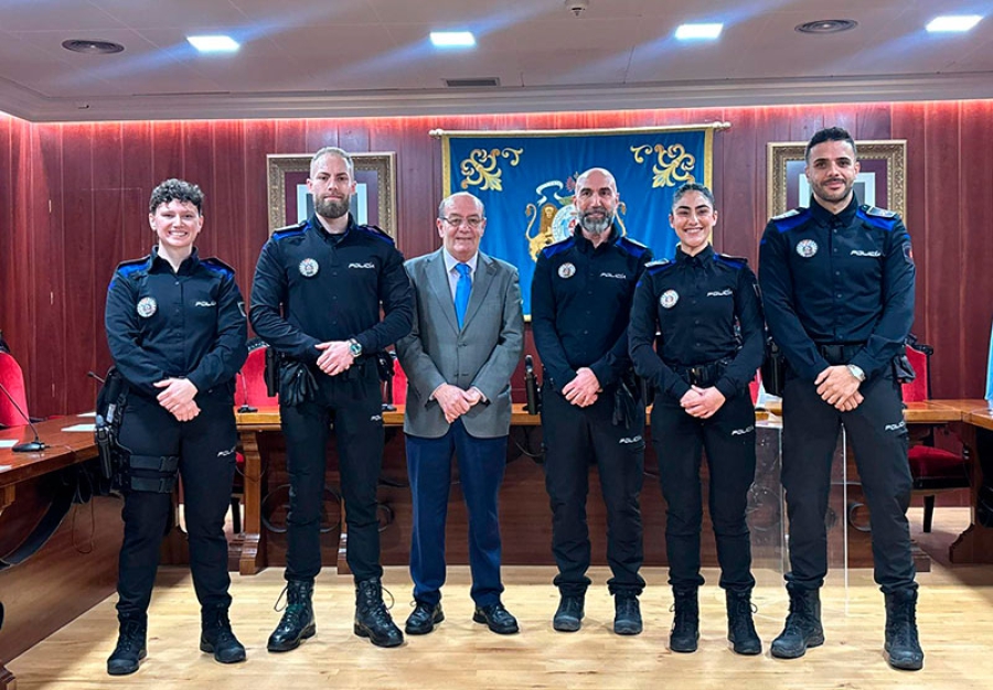El Escorial | Cuatro nuevos agentes se incorporan al Cuerpo de Policía Local de El Escorial