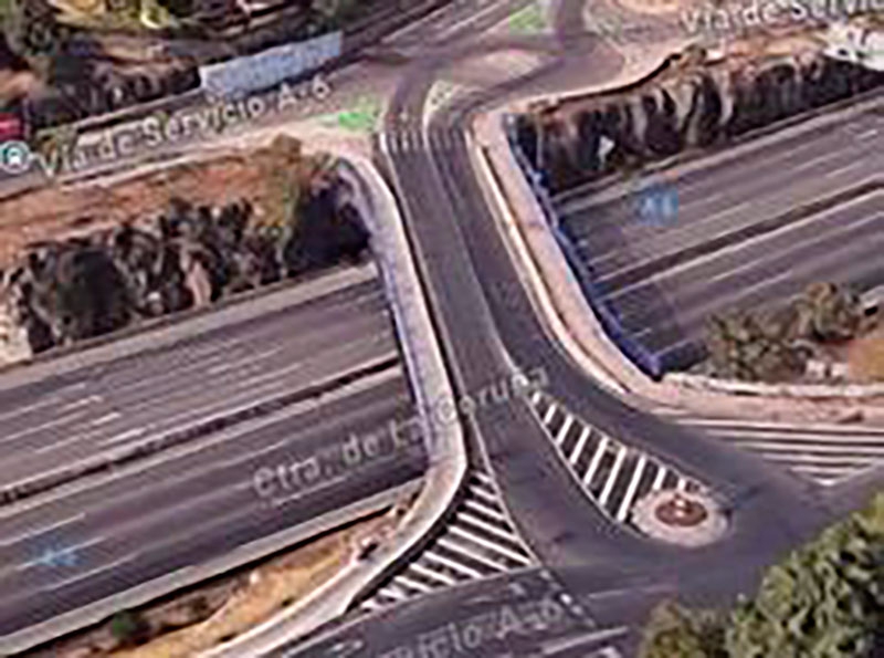 Torrelodones | Obras de reparación del paso superior de la A-6 en el enlace de Torrelodones Colonia