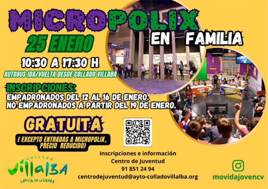 Collado Villalba | Visita a Micropolix el 25 de enero dentro del Programa de Excursiones en Familia