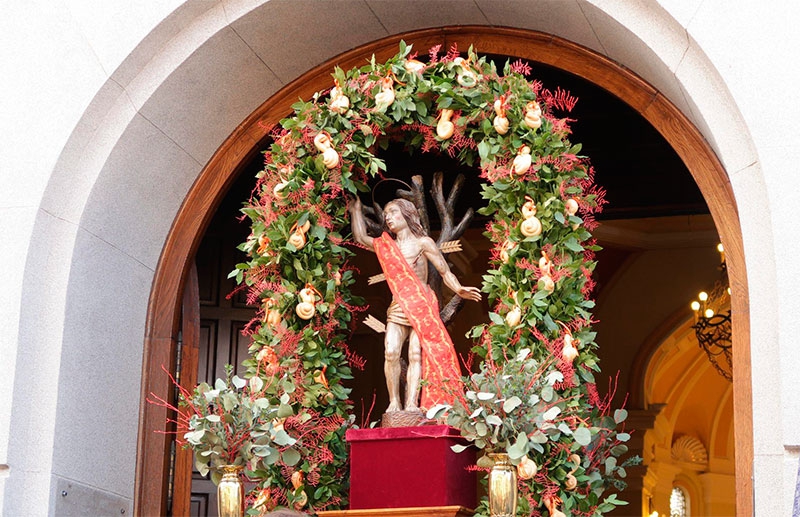 San Lorenzo de El Escorial | Todo preparado para celebrar la festividad de San Sebastián, tradición compartida por San Lorenzo y El Escorial