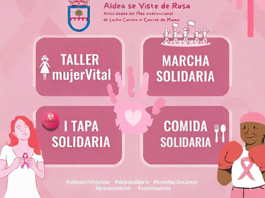 Aldea del Fresno | Aldea del Fresno se viste de rosa para unirse a la lucha contra el cáncer de mama