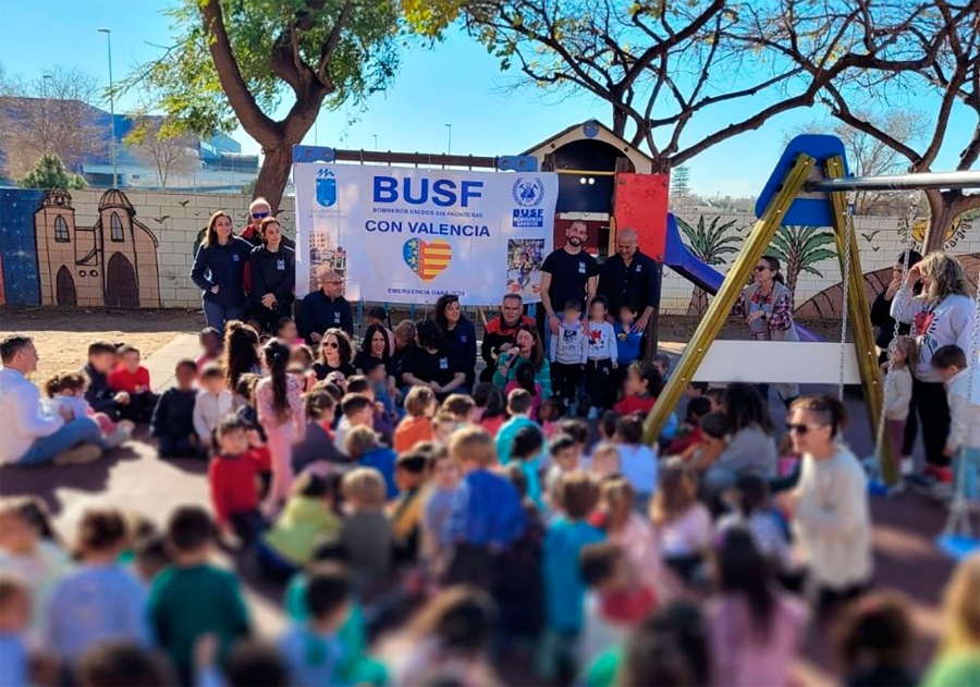 Majadahonda | Un colegio de Alfafar agradece a Majadahonda su ayuda para recuperar el patio de recreo tras la DANA