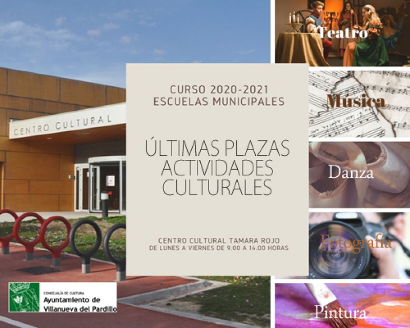 Villanueva del Pardillo | Abierto el plazo de inscripciones a las actividades culturales municipales del curso 2020-2021