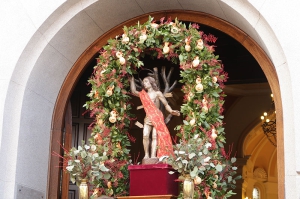 San Lorenzo de El Escorial | Todo preparado para celebrar la festividad de San Sebastián, tradición compartida por San Lorenzo y El Escorial