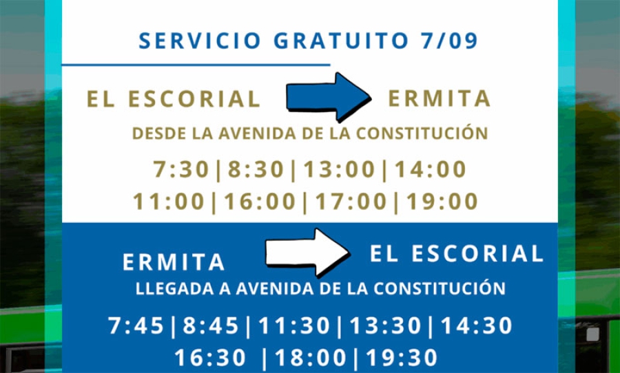 El Escorial | El Ayuntamiento pone autobuses gratuitos para acudir a la Romería en honor a la Virgen de la Herrería