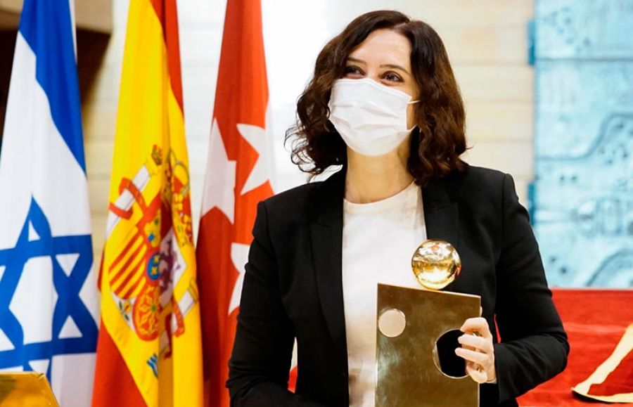La presidenta de la Comunidad de Madrid recibe el Premio Or Janucá 5781