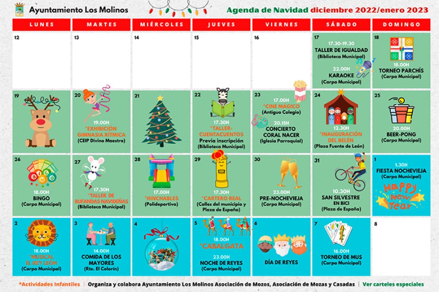 Los Molinos | Los Molinos presenta su Agenda de Navidad 2022/2023