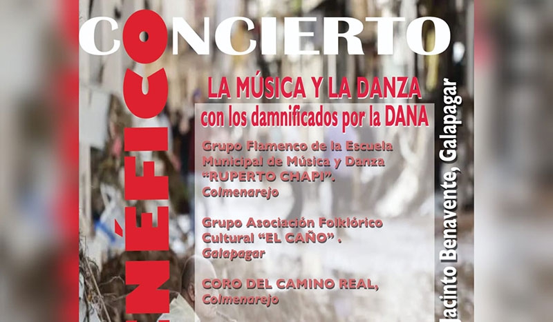 Colmenarejo | Colmenarejo colabora en el concierto benéfico a favor de los damnificados por la DANA de Valencia que se celebrará en Galapagar