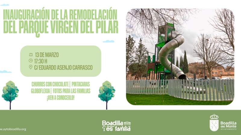 Boadilla del Monte | Inauguración de la remodelación del parque Virgen del Pilar, ubicado en el casco histórico