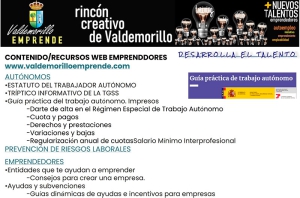 Valdemorillo | El Ayuntamiento facilita todos los recursos para impulsar la iniciativa de autónomos, PYMES y emprendedores  con valdemorilloemprende.com
