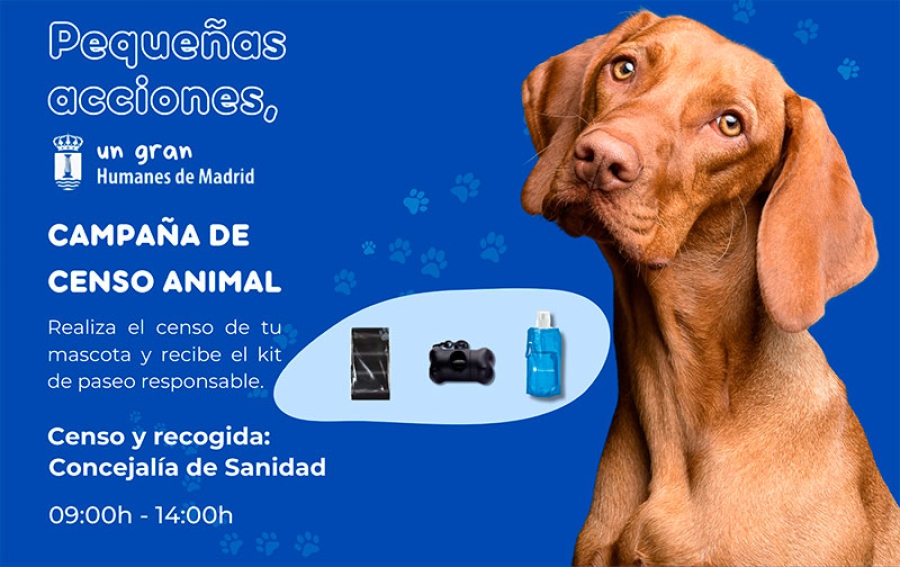 Humanes de Madrid | Campaña “Pequeñas acciones, un gran Humanes de Madrid” para fomentar el censo canino