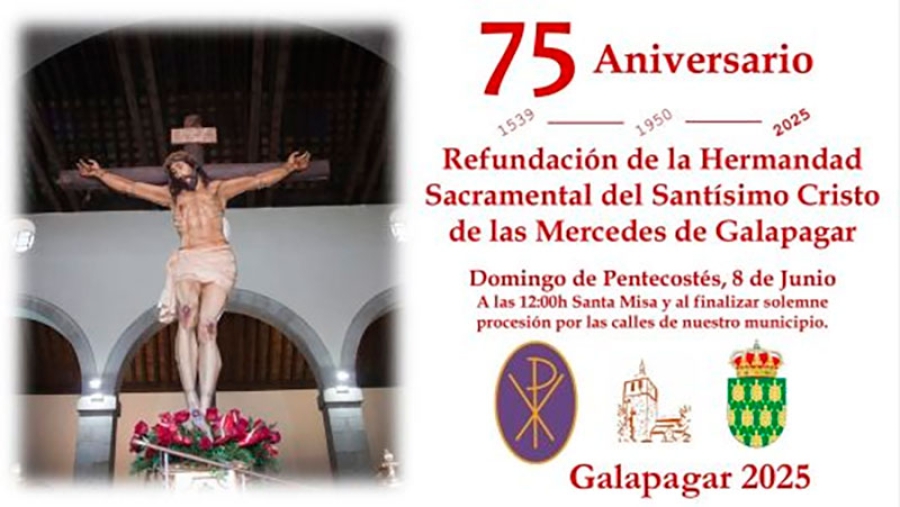 Galapagar | La Hermandad Sacramental Santísimo Cristo de las Mercedes conmemora su refundación