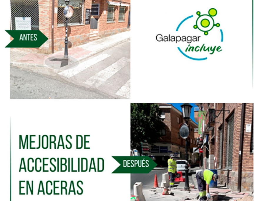 Galapagar | El Ayuntamiento sigue eliminando puntos negros de accesibilidad en las calles de Galapagar